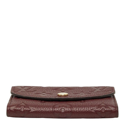Louis Vuitton Monogram Empreinte Porte-Monnaie Rosalie Coin Case Card Grena — view 3