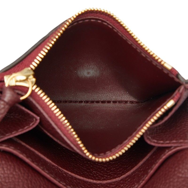 Louis Vuitton Monogram Empreinte Porte-Monnaie Rosalie Coin Case Card Grena — view 6