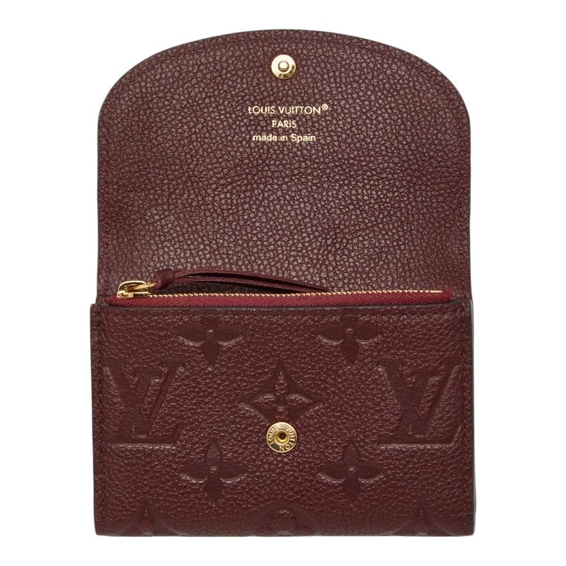 Louis Vuitton Monogram Empreinte Porte-Monnaie Rosalie Coin Case Card Grena — view 7