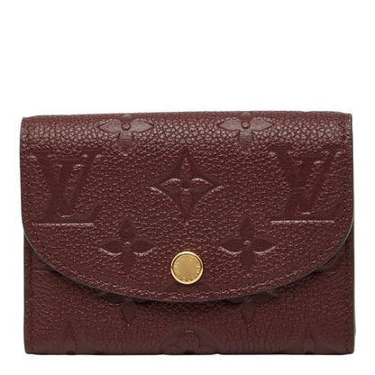 Louis Vuitton Monogram Empreinte Porte-Monnaie Rosalie Coin Case Card Grena