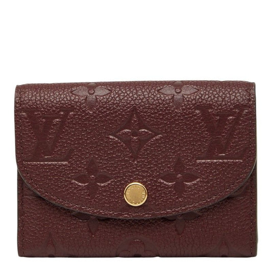 Louis Vuitton Monogram Empreinte Porte-Monnaie Rosalie Coin Case Card Grena