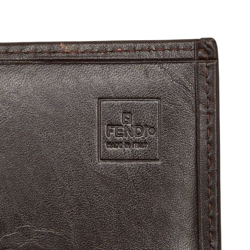 Fendi Zucca Wallet Brown Canvas Leather — view 8