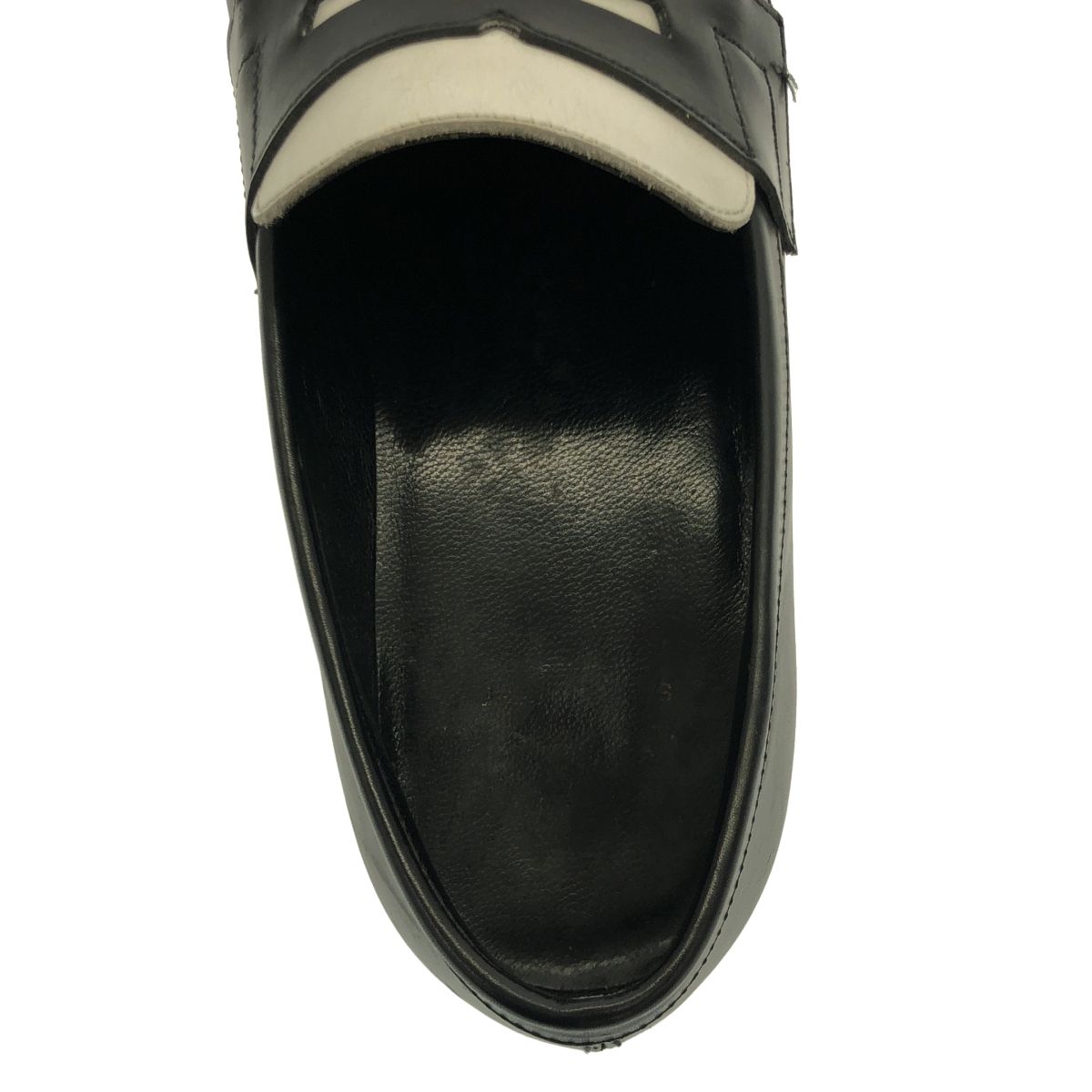 Saint Laurent Paris Leather Peni Loafers Black White — view 5