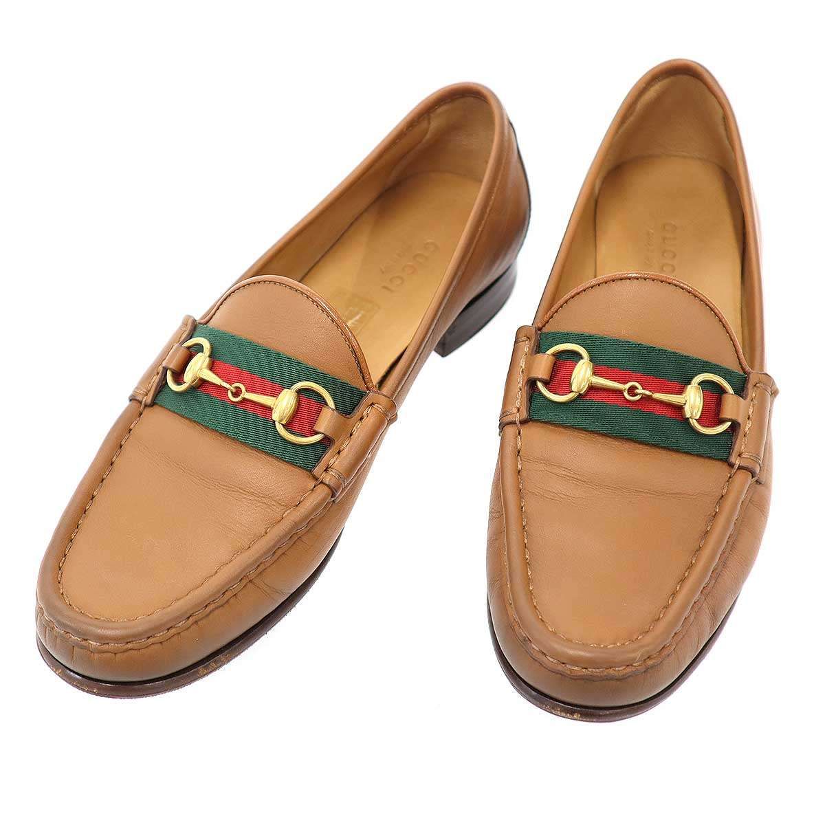 Gucci Sherry Line Horsebit Loafers Brown
