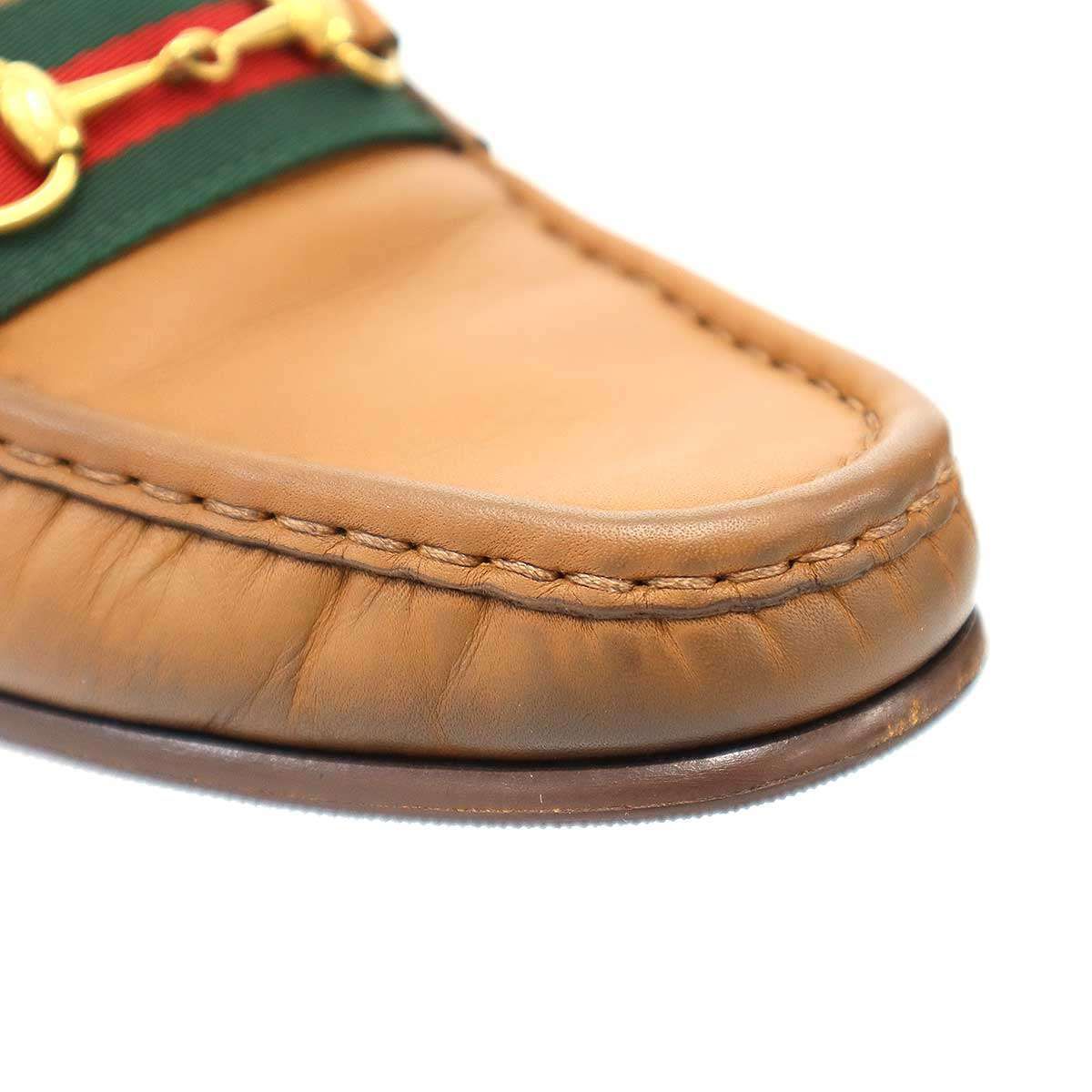 Gucci Sherry Line Horsebit Loafers Brown — view 8