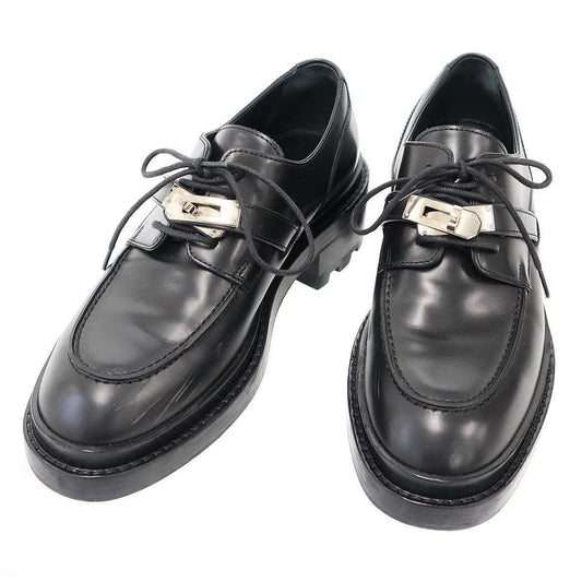 Hermes Kelly Derby Fast Leather Shoes Black