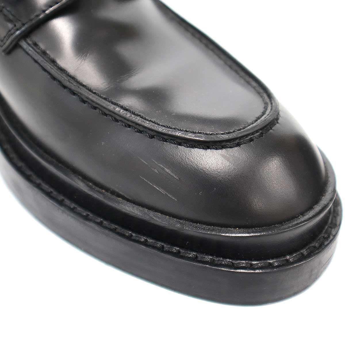 Hermes Kelly Derby Fast Leather Shoes Black — view 8