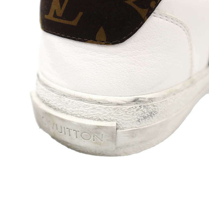 Louis Vuitton Charlie Line Low Cut Leather Sneakers White Brown — view 9
