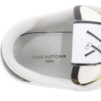 Louis Vuitton Charlie Line Low Cut Leather Sneakers White Brown — view 5