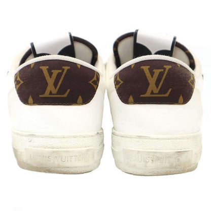 Louis Vuitton Charlie Line Low Cut Leather Sneakers White Brown — view 3