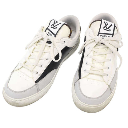 Louis Vuitton Charlie Line Low Cut Leather Sneakers White Brown