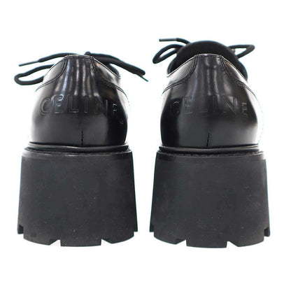 Celine Triomphe Leather Derby Shoes BE Black — view 3