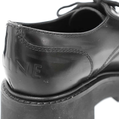 Celine Triomphe Leather Derby Shoes BE Black — view 8