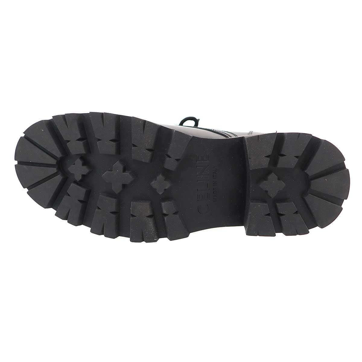 Celine Triomphe Leather Derby Shoes BE Black — view 4