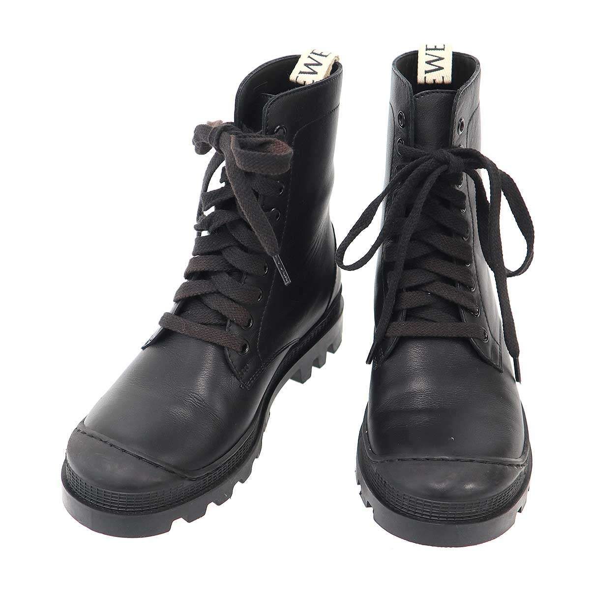 Loewe les Up Leather Boots Black
