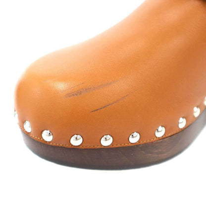Hermes Carlotta Mule Sabo Kelly Sandals Brown — view 8