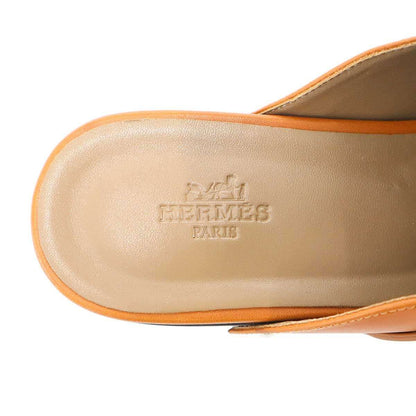 Hermes Carlotta Mule Sabo Kelly Sandals Brown — view 5
