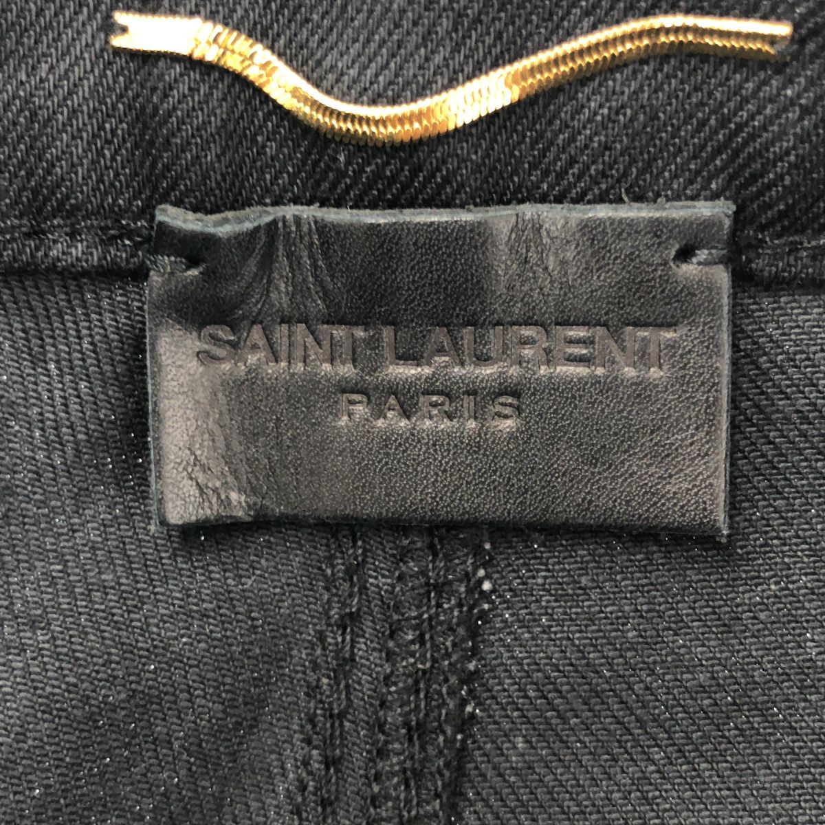 Saint Laurent Paris Sk Mw Skinny Denim Pants Black 24 — view 3