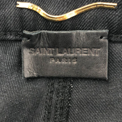 Saint Laurent Paris Sk Mw Skinny Denim Pants Black 24 — view 3