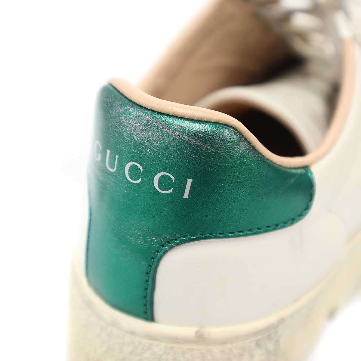 Gucci Ace Embroidery Platform Sneakers White — view 8