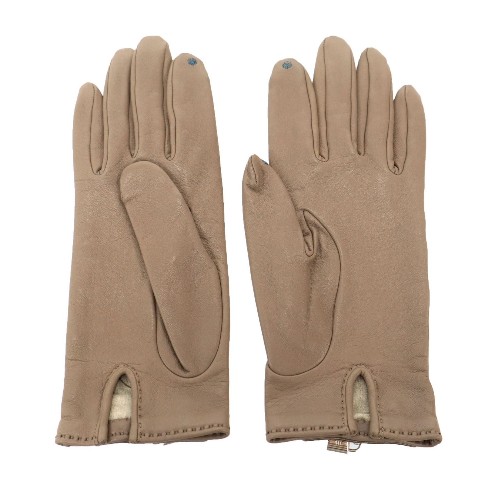 Hermes Soya Leather Gloves Beige — view 2