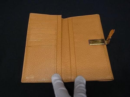 Gucci Wallet 035.0 Brown Gold Leather Bifold — view 3