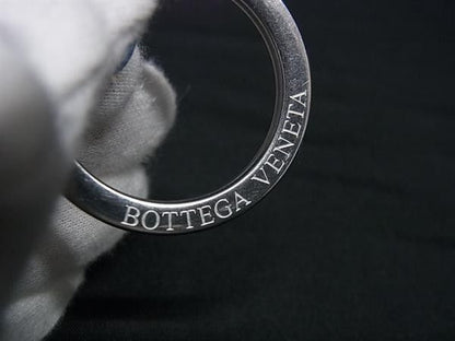 Bottega Veneta Bag Charm Intrecciato Blue Leather Key Holder Key Ring — view 4