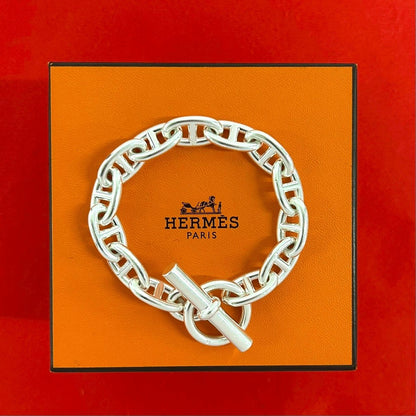 Hermes Chaine D'ancre GM Bracelet 13 Pieces 925 Bangle Silver