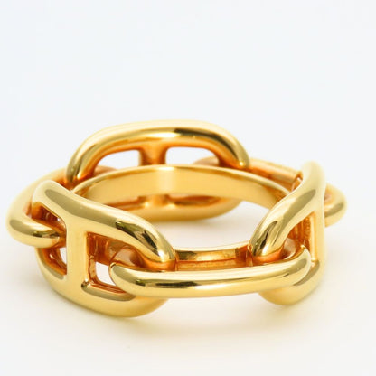Hermes Scarf Ring Chaine Dangle Metal Gold Plated — view 4