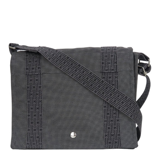 Hermes Shoulder Bag Bazas PM Her Line Cotton Canvas Gray Crossbody Daily