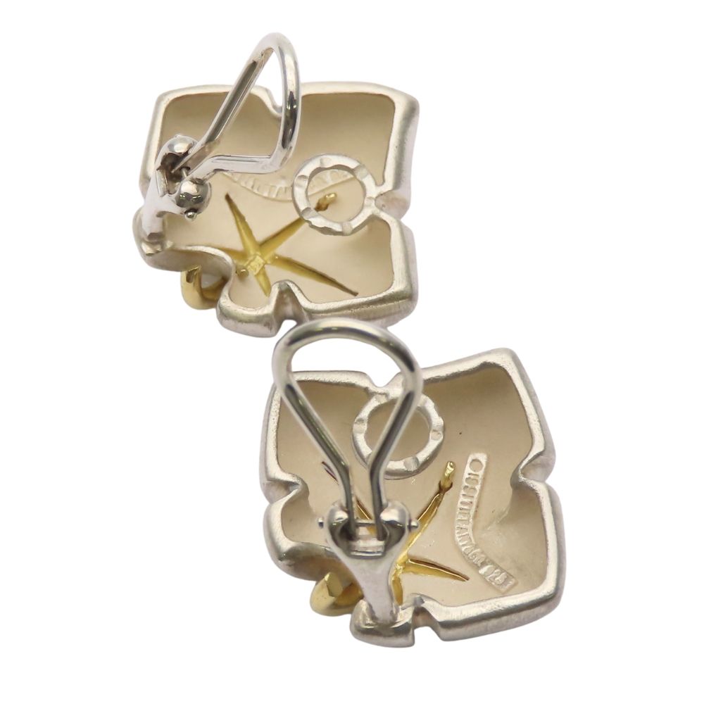 Tiffany & Co Earrings Mape Roulis 925 Sterling Silver 18k Yellow Gold Combinatio — view 5