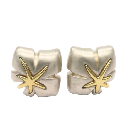 Tiffany & Co Earrings Mape Roulis 925 Sterling Silver 18k Yellow Gold Combinatio