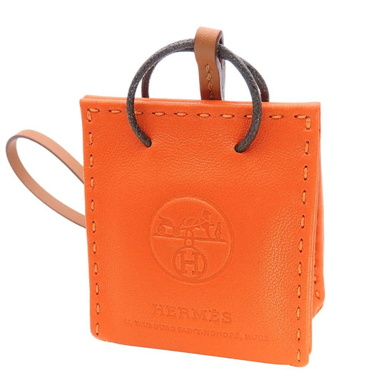 Hermes Bag Charm Sac Orange Agneau Milo