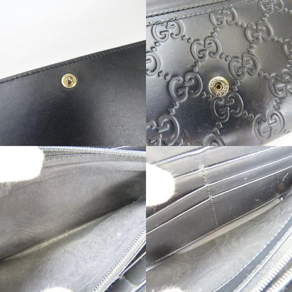 Gucci Wallet Ribbon Marais the Black Gold Guccissima Bifold — view 8