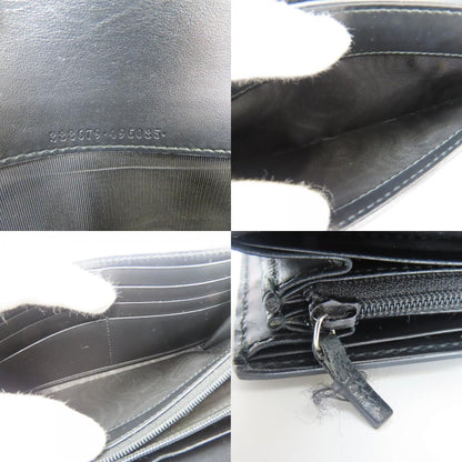 Gucci Wallet Ribbon Marais the Black Gold Guccissima Bifold — view 9