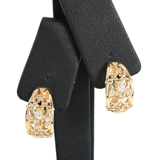 Celine Earrings Diamond Gold