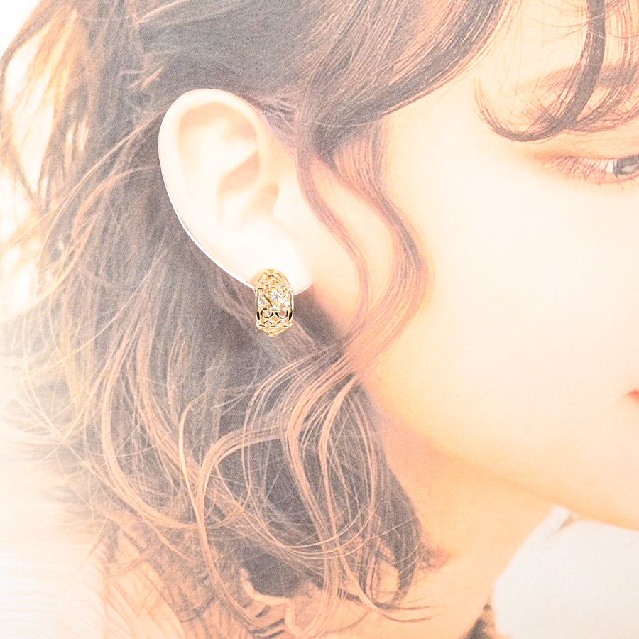 Celine Earrings Diamond Gold — view 6
