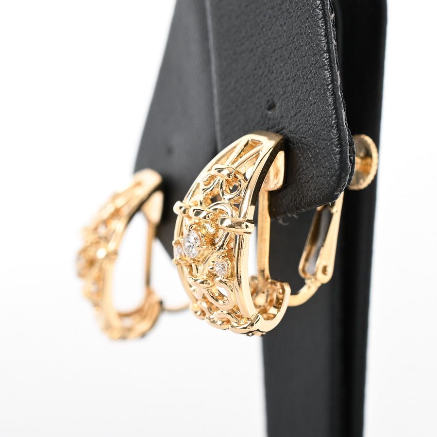 Celine Earrings Diamond Gold — view 3