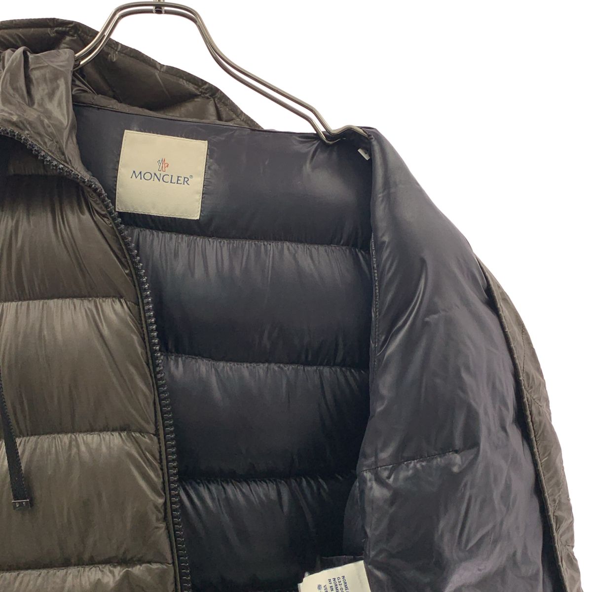 Moncler Suyen Giubbotto Midi Down Jacket 4 Khaki — view 4