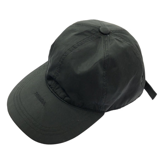 Prada Nylon Logo Embroidery Cap Black