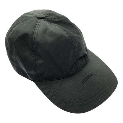 Prada Nylon Logo Embroidery Cap Black — view 3