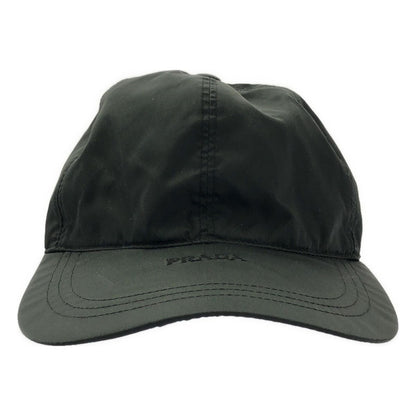 Prada Nylon Logo Embroidery Cap Black — view 2
