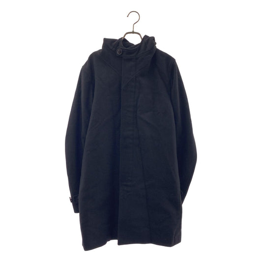 Dior Homme Wool Fly Front Logo Zip Coat Hoodie Fully Lined 46 Black