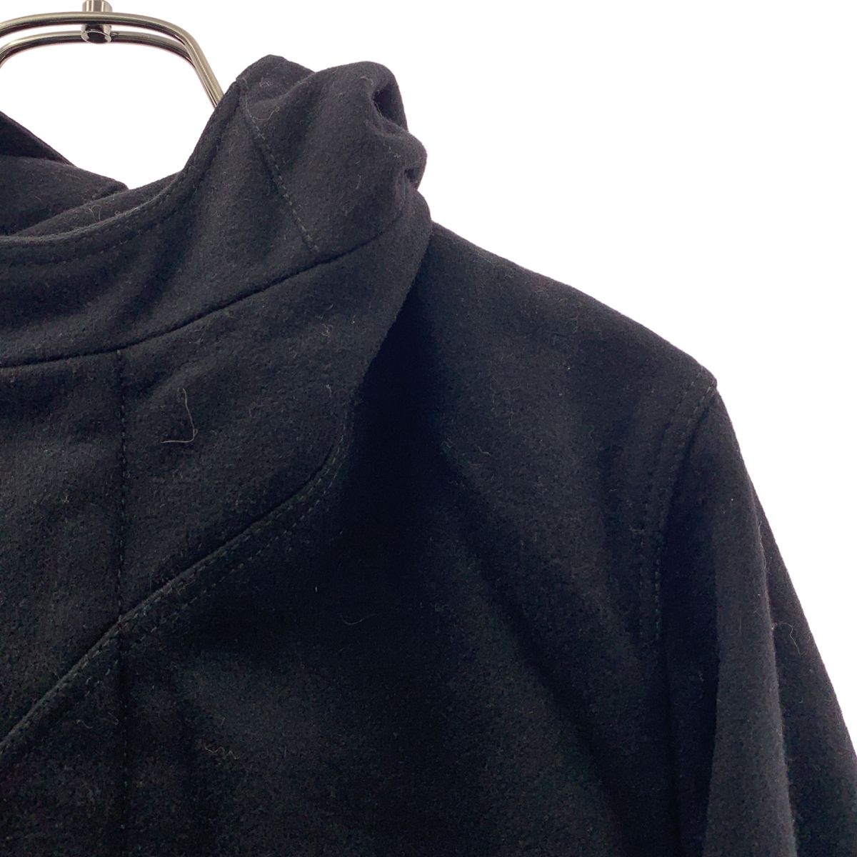 Dior Homme Wool Fly Front Logo Zip Coat Hoodie Fully Lined 46 Black — view 2