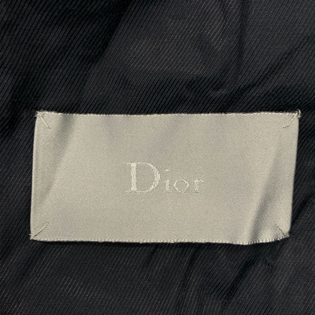 Dior Homme Wool Fly Front Logo Zip Coat Hoodie Fully Lined 46 Black — view 6