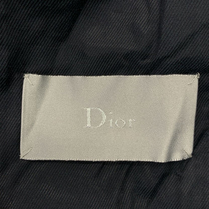 Dior Homme Wool Fly Front Logo Zip Coat Hoodie Fully Lined 46 Black — view 6