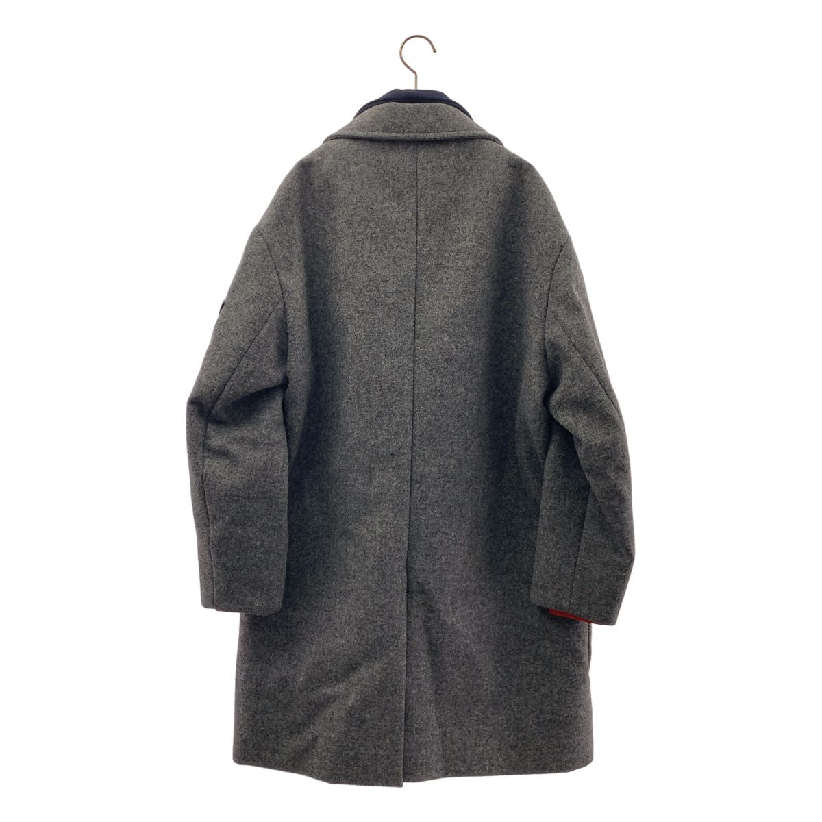 Moncler Max Giubbotto Stand Collar Docking Down Jacket Che Star Coat 2 Gray Navy — view 5