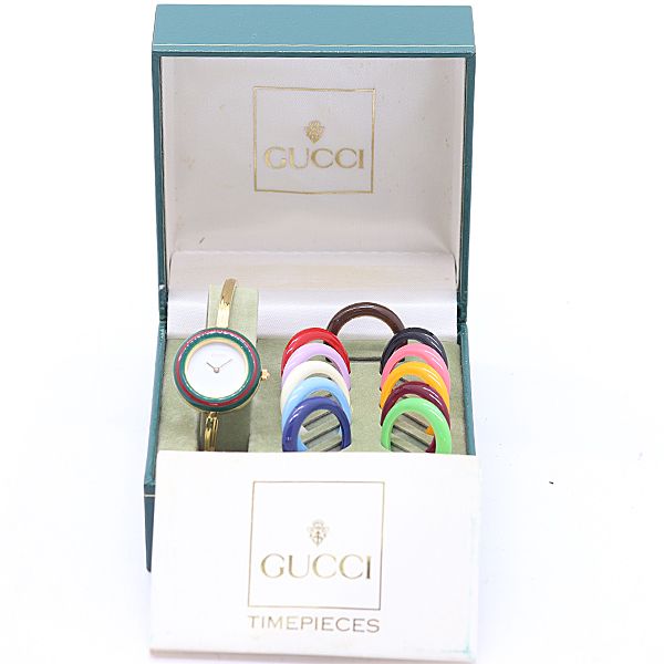 Gucci Change Bezel 11 12.2 Quartz White Dial Watch