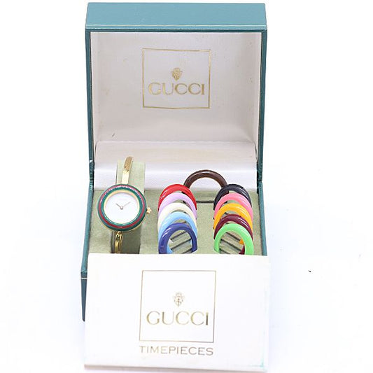 Gucci Change Bezel 11 12.2 Quartz White Dial Watch