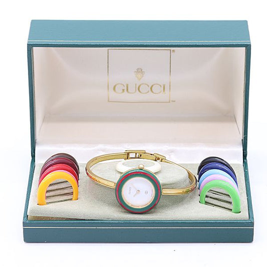Gucci Change Bezel Quartz White Dial Watch